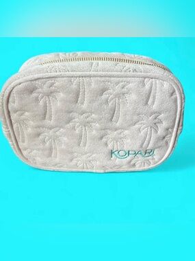 Kopari Palm Tree Velour Cosmetic Bag / Makeup Case — New & Unused